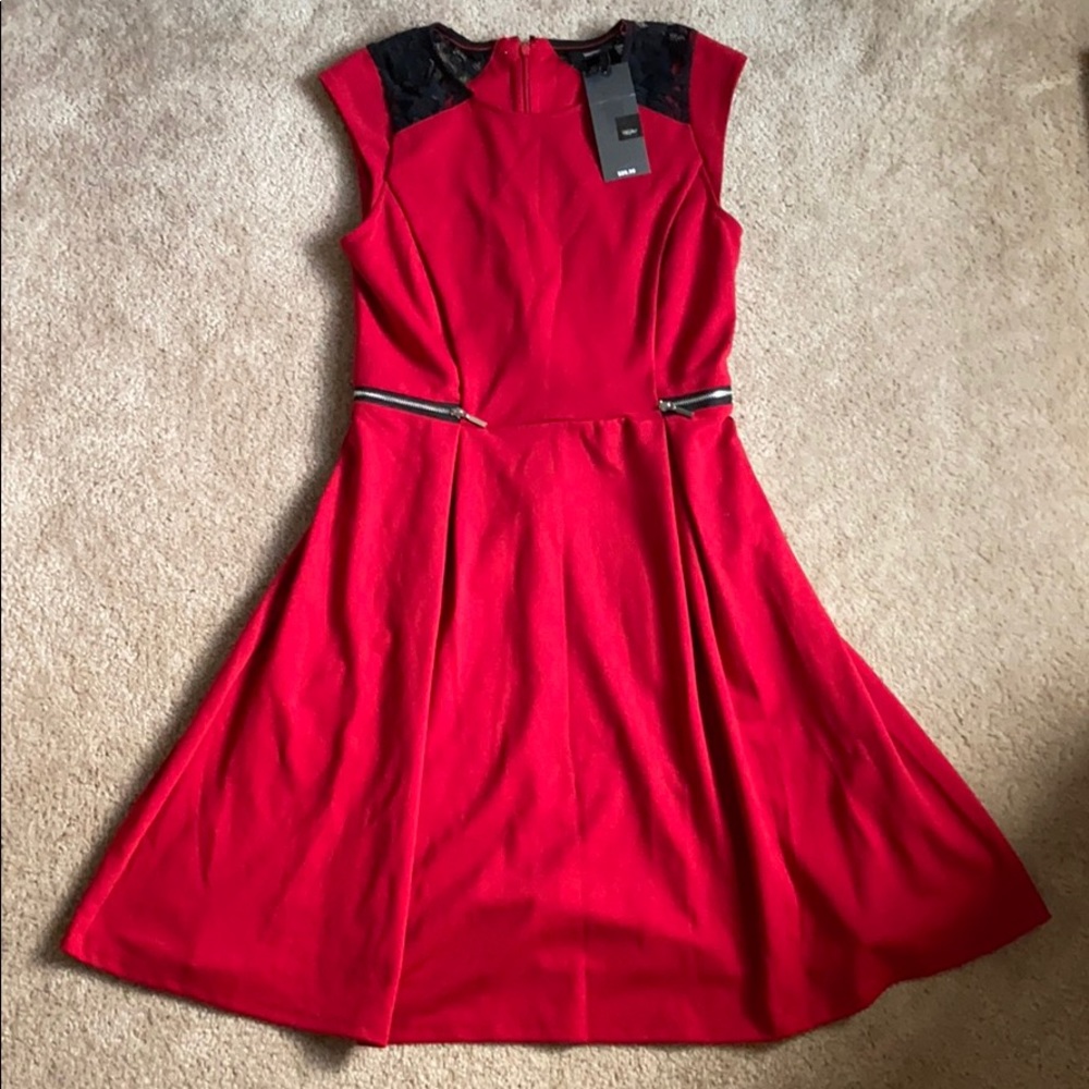 Red skater dress